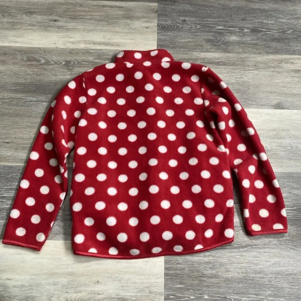 Disney Parks Minnie Mouse Fleece Red/White Polka Dot Girls Medium